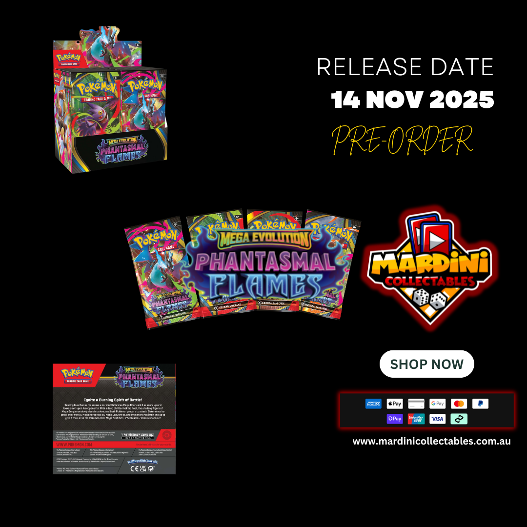 Pokémon TCG Mega Evolution Phantasmal Flames Booster Box – Mardini  Collectables