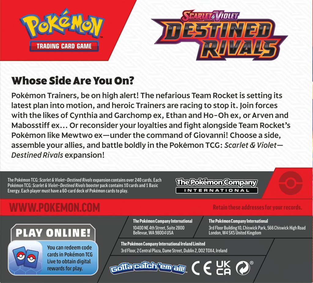 [PRE-ORDER] Pokémon TCG Scarlet & Violet Destined Rivals Booster Box
