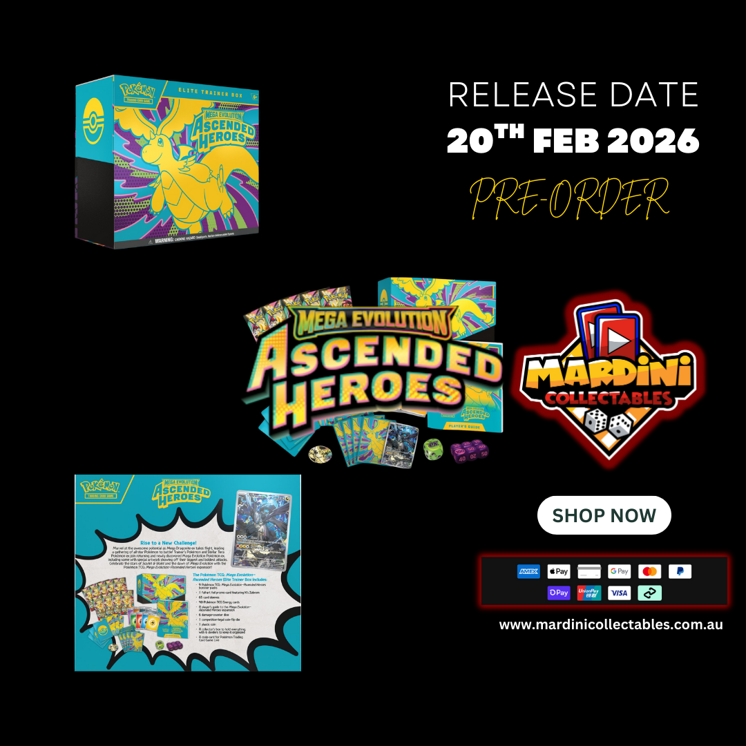 Pre-Order] Pokémon TCG Mega Evolution Ascended Heroes Elite Trainer B –  Mardini Collectables