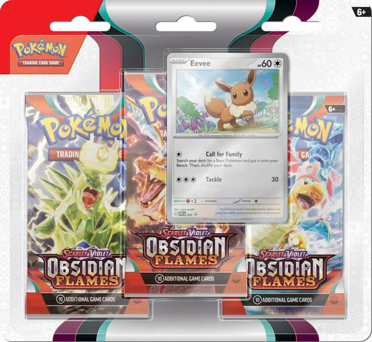 POKÉMON TCG Scarlet & Violet 3 Obsidian Flames Three Booster Blister